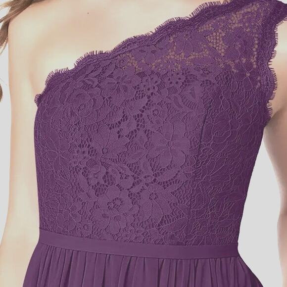 Azazie bridesmaid dress prom Size A10 GRAPE not dusty purple. pockets - Picture 8 of 9